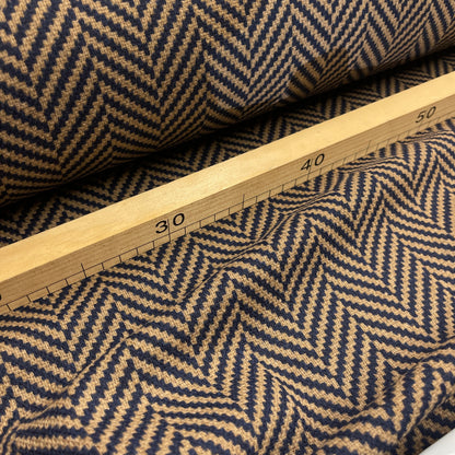 Lana Vergine e Cashmere (Peso Medio) – Cammello e Blu Navy