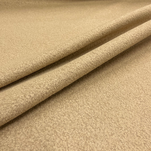 Virgin Wool and Baby Llama Double Bouclé – Beige
