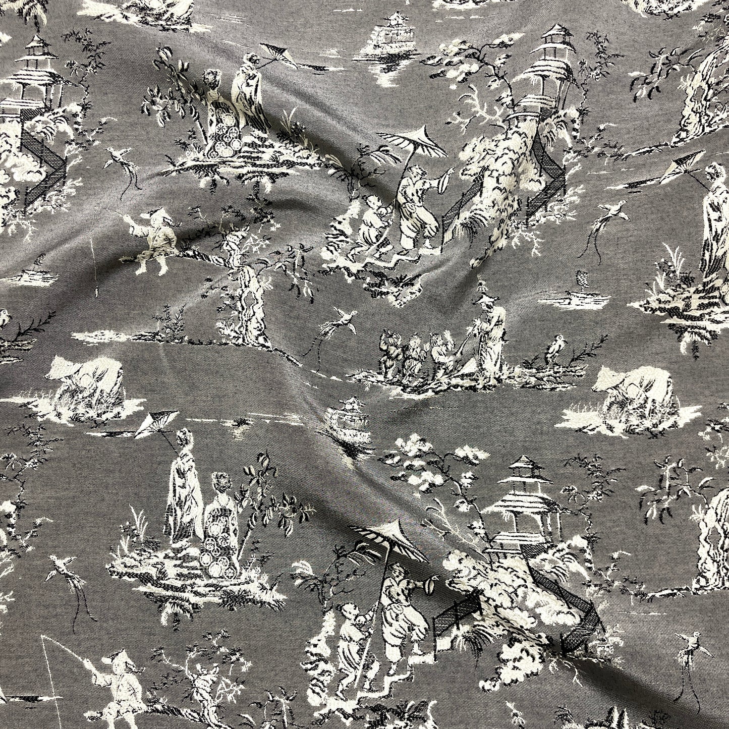Jacquard Cotone - CD Toile de Jouy Grigio