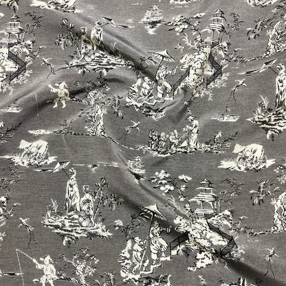 Jacquard Cotone - CD Toile de Jouy Grigio