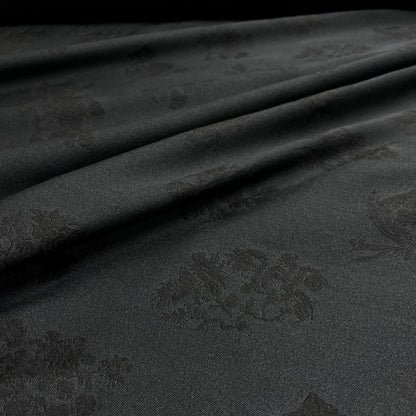 Lana Vergine Seta e Cashmere Jacquard Felpato  – Nero (Peso Medio)