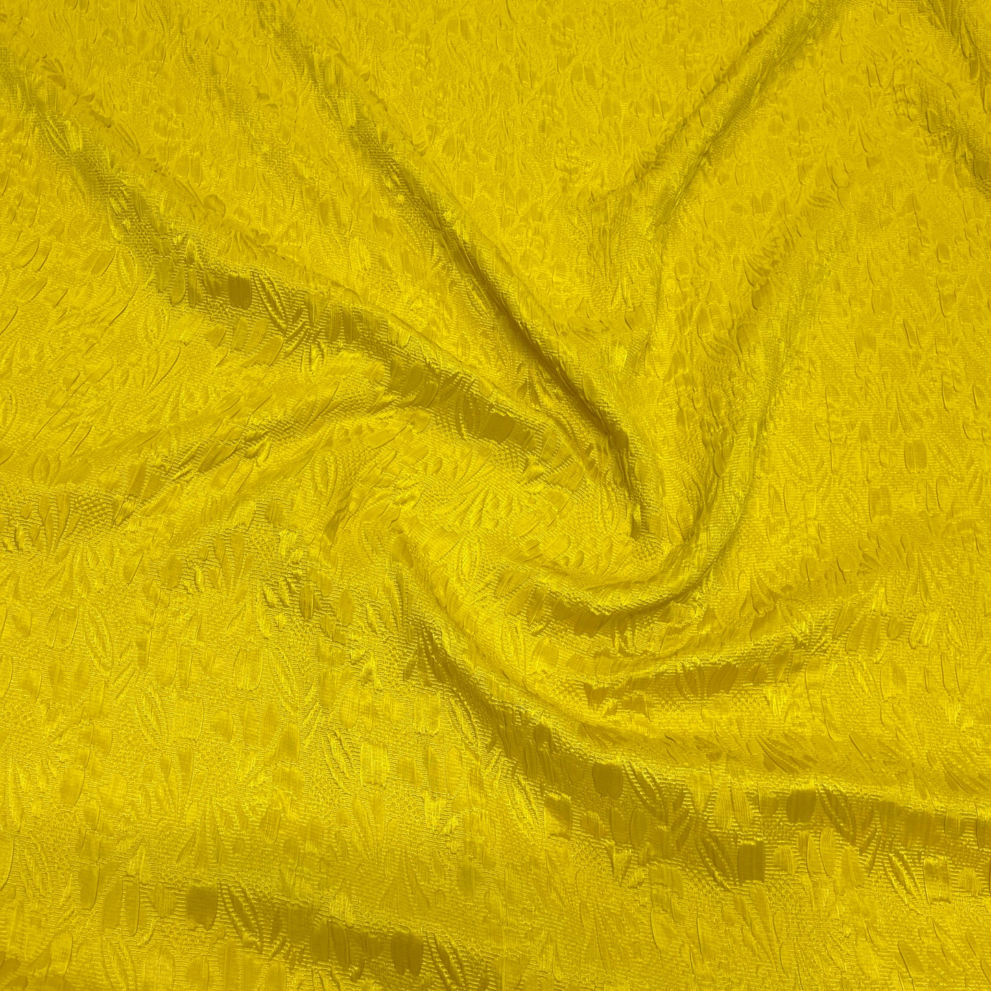 Silk Jacquard – Floral Yellow