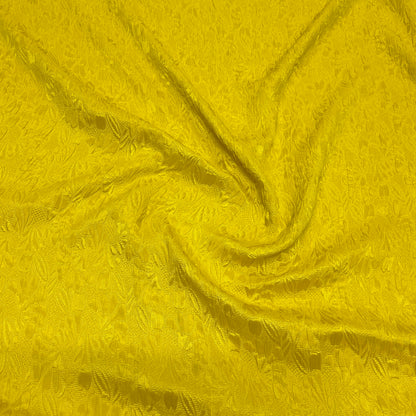 Silk Jacquard – Floral Yellow