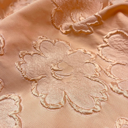 Jacquard Silk Peach Flower