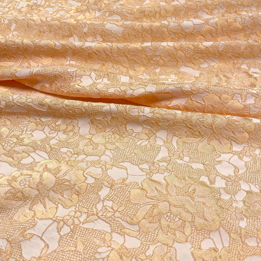 Jacquard floreale effetto pizzo – Tono pesca