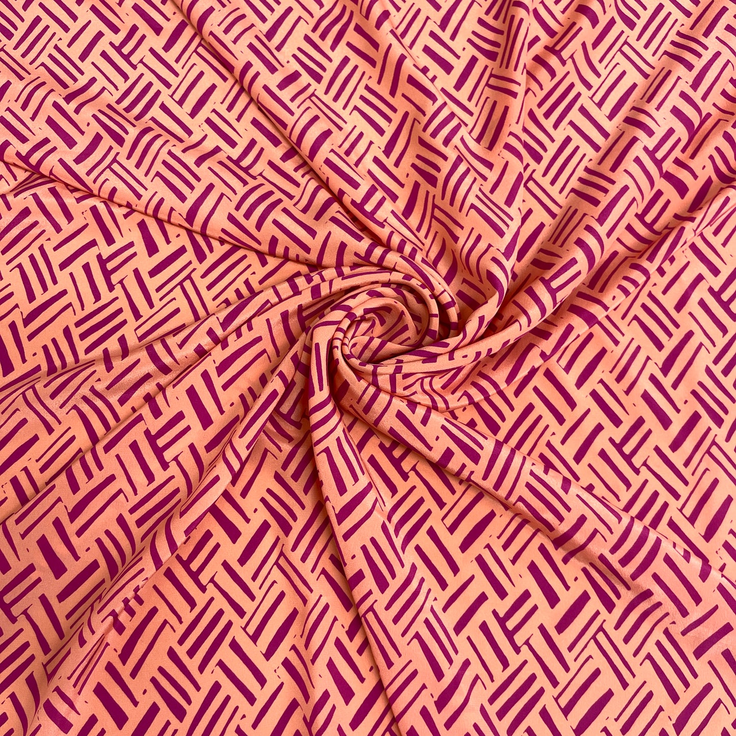 Seta Crepe de Chine Ungaro Geometrico – 3,10 × 1,40 m