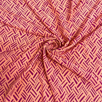 Seta Crepe de Chine Ungaro Geometrico – 3,10 × 1,40 m