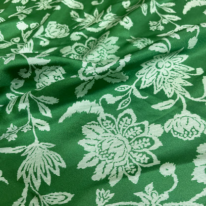 Twill di Seta Floreale Verde | 1,60 × 1,40 m