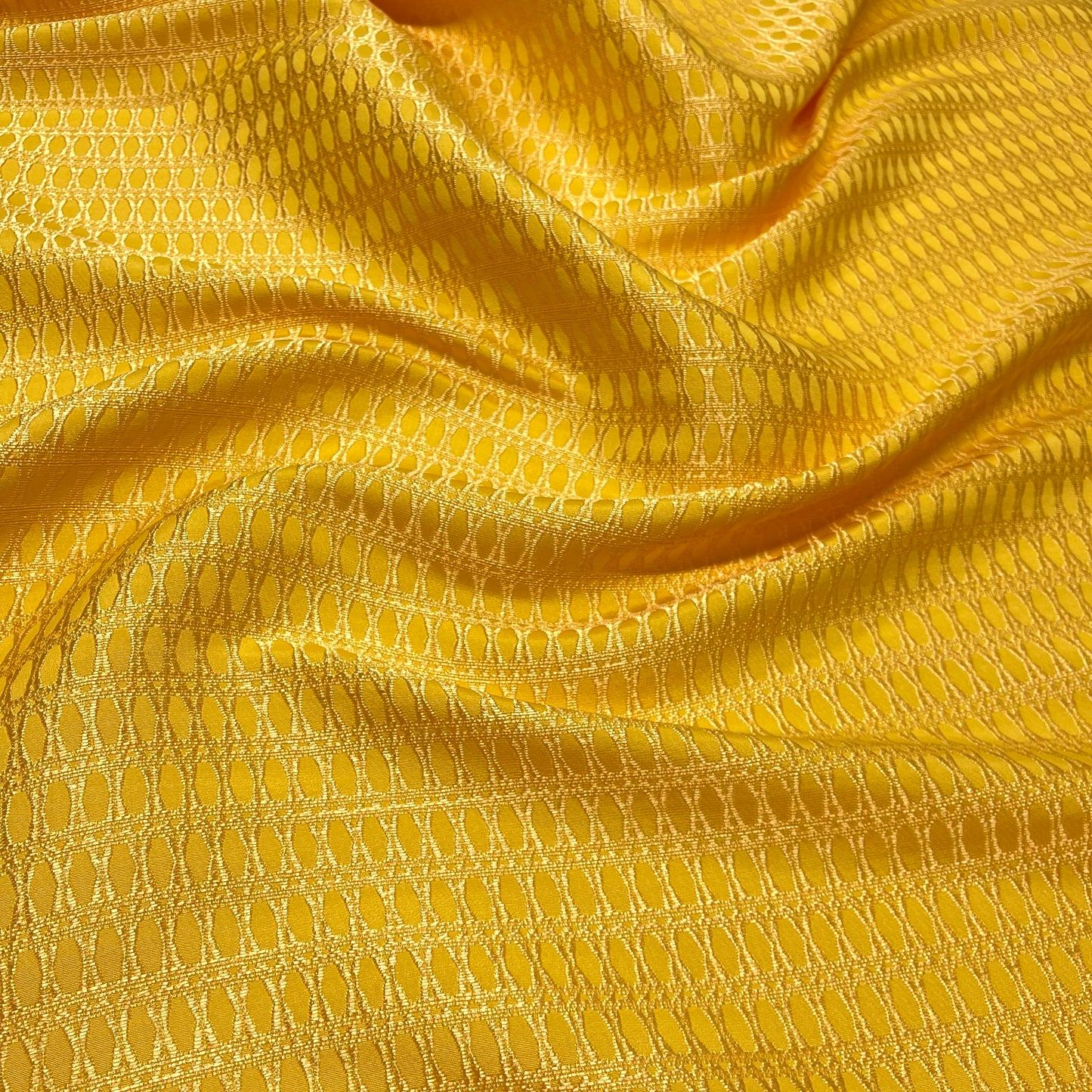Jacquard Yellow Geo Pattern