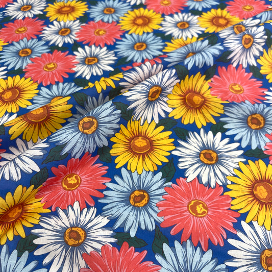Patterned Cotton - Multicolor Daisies