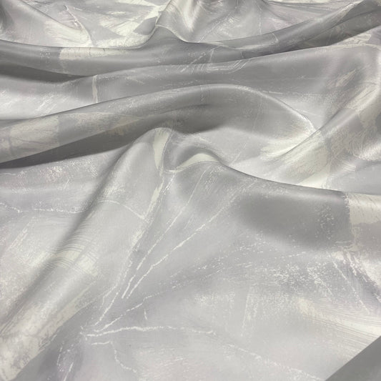 Organza di Seta – Astratto Grigio