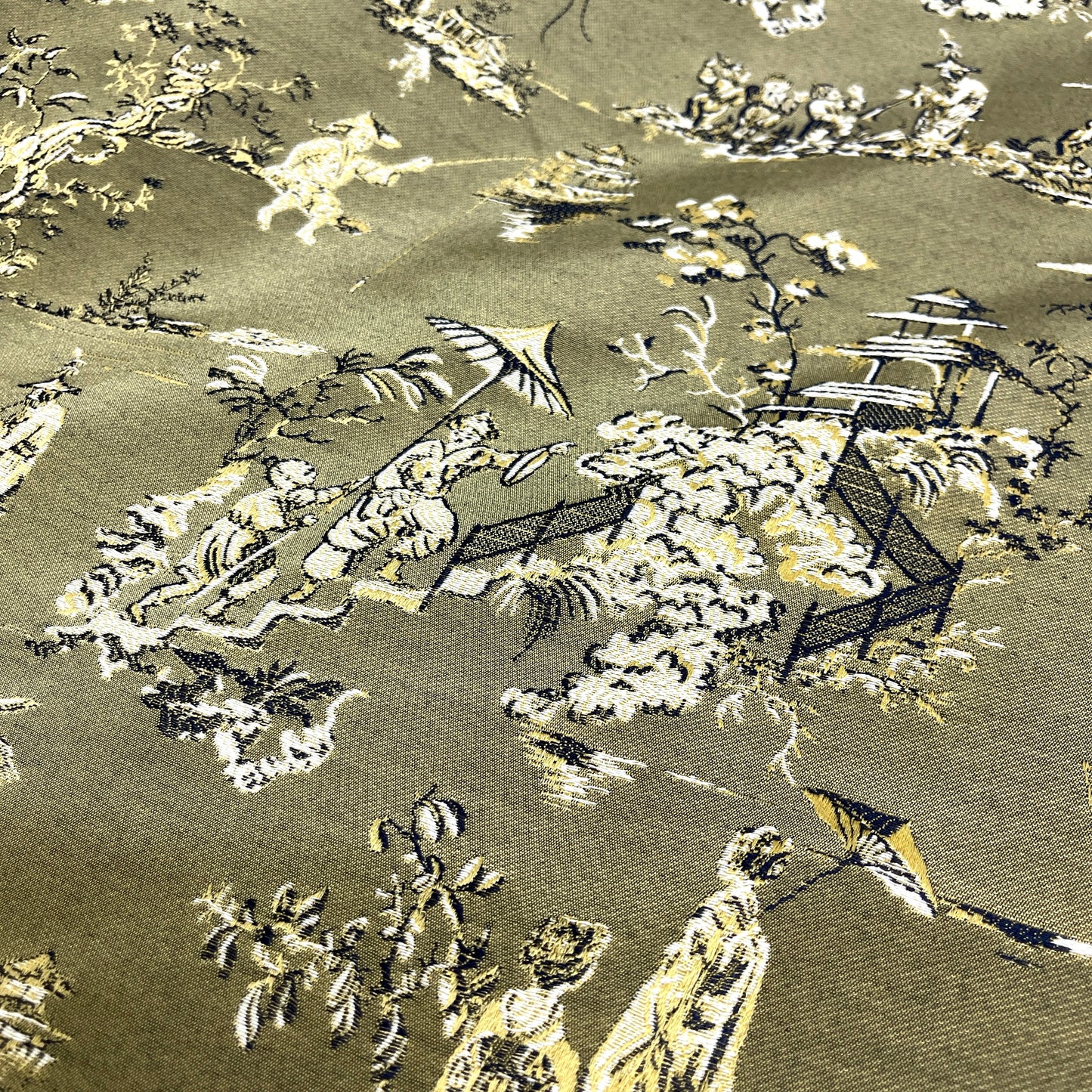 Jacquard Cotone - CD Toile de Jouy Oro