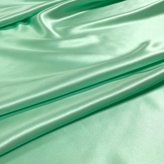 Aqua Green Silk Satin
