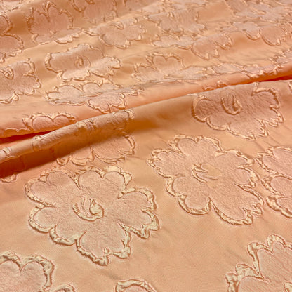 Jacquard Silk Peach Flower