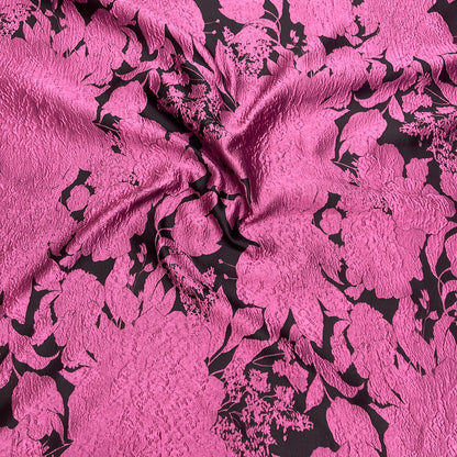 Floral Jacquard – Fuchsia and Black Floral
