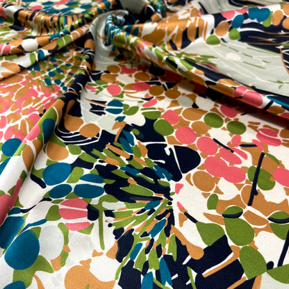 Multicolor Botanical Print Silk Satin – 2.60 × 1.50 m