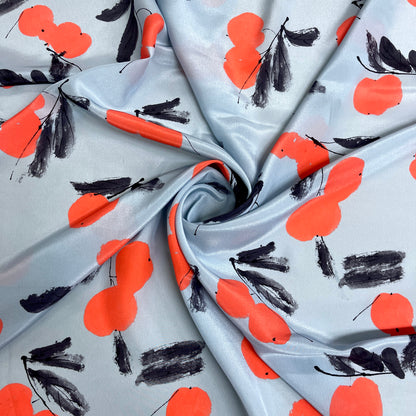 Seta Crepe de Chine Fantasia Ciliegie – 3,00 × 1,40 m