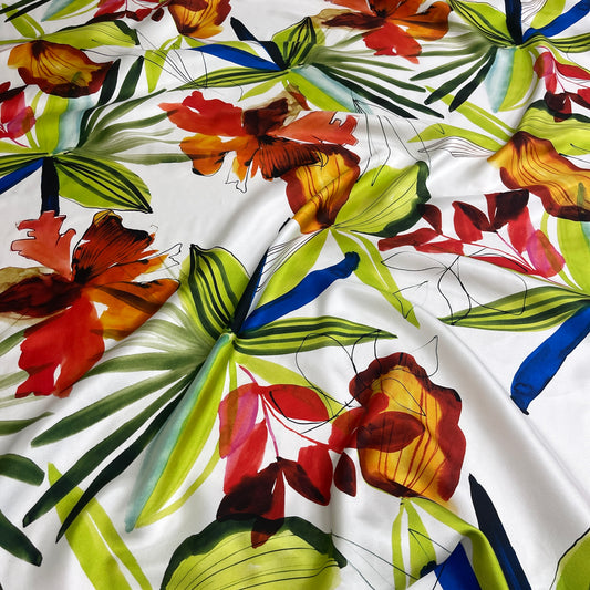 Twill di Seta Floreale| 3,00 × 1,40 m