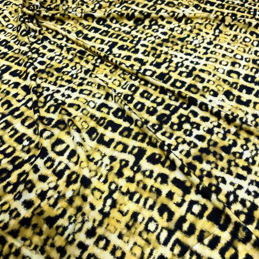 Jersey di Viscosa Fantasia Animalier Astratta