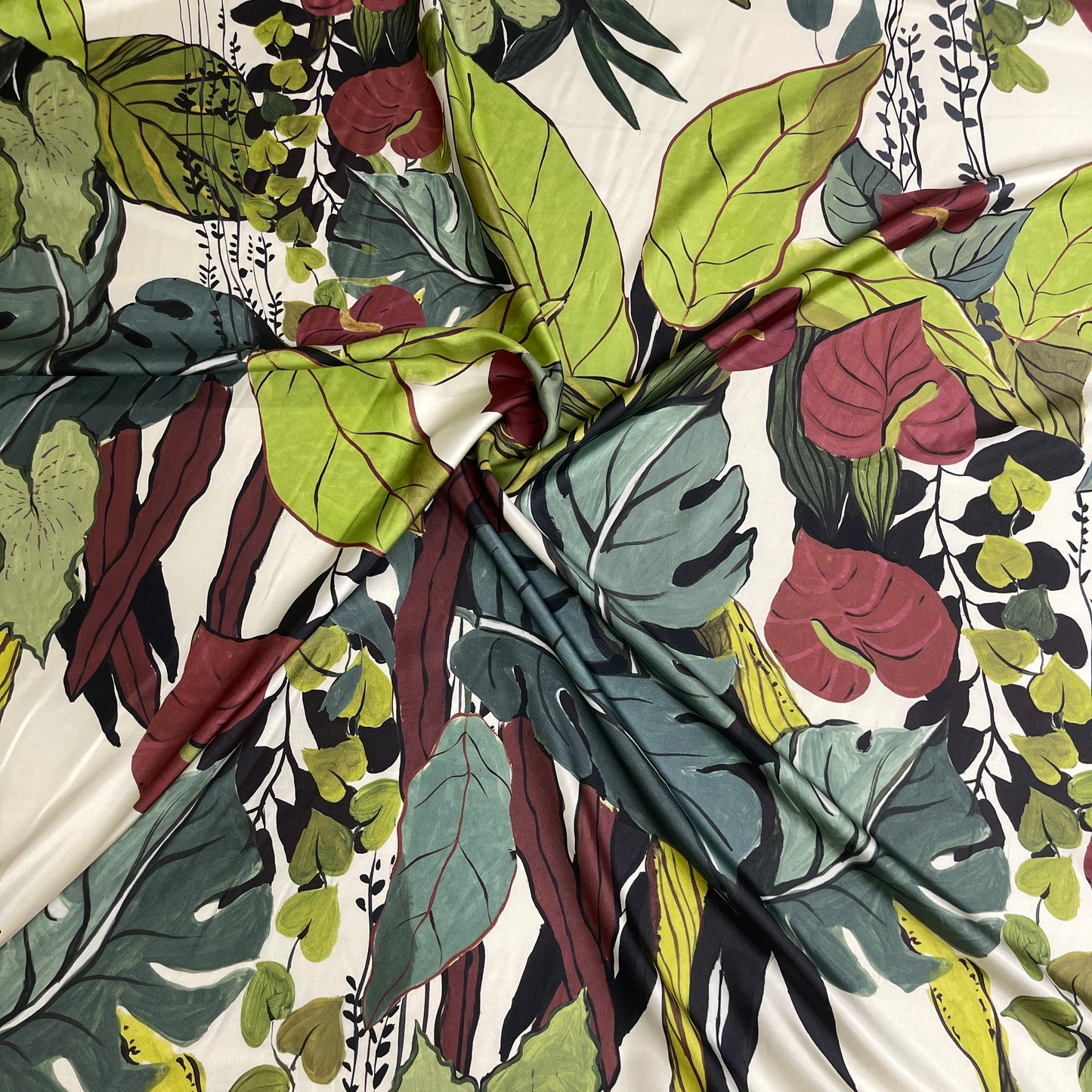 Twill di Seta Fantasia Tropicale