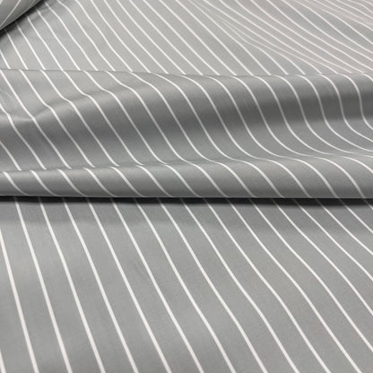Cotone Popeline Riga Grigio
