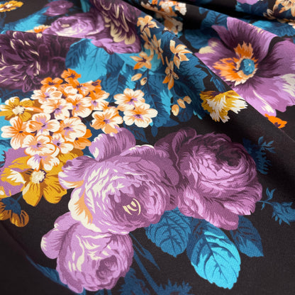 Multicolor Floral Silk Crepe de Chine – 3.60 × 1.40 m