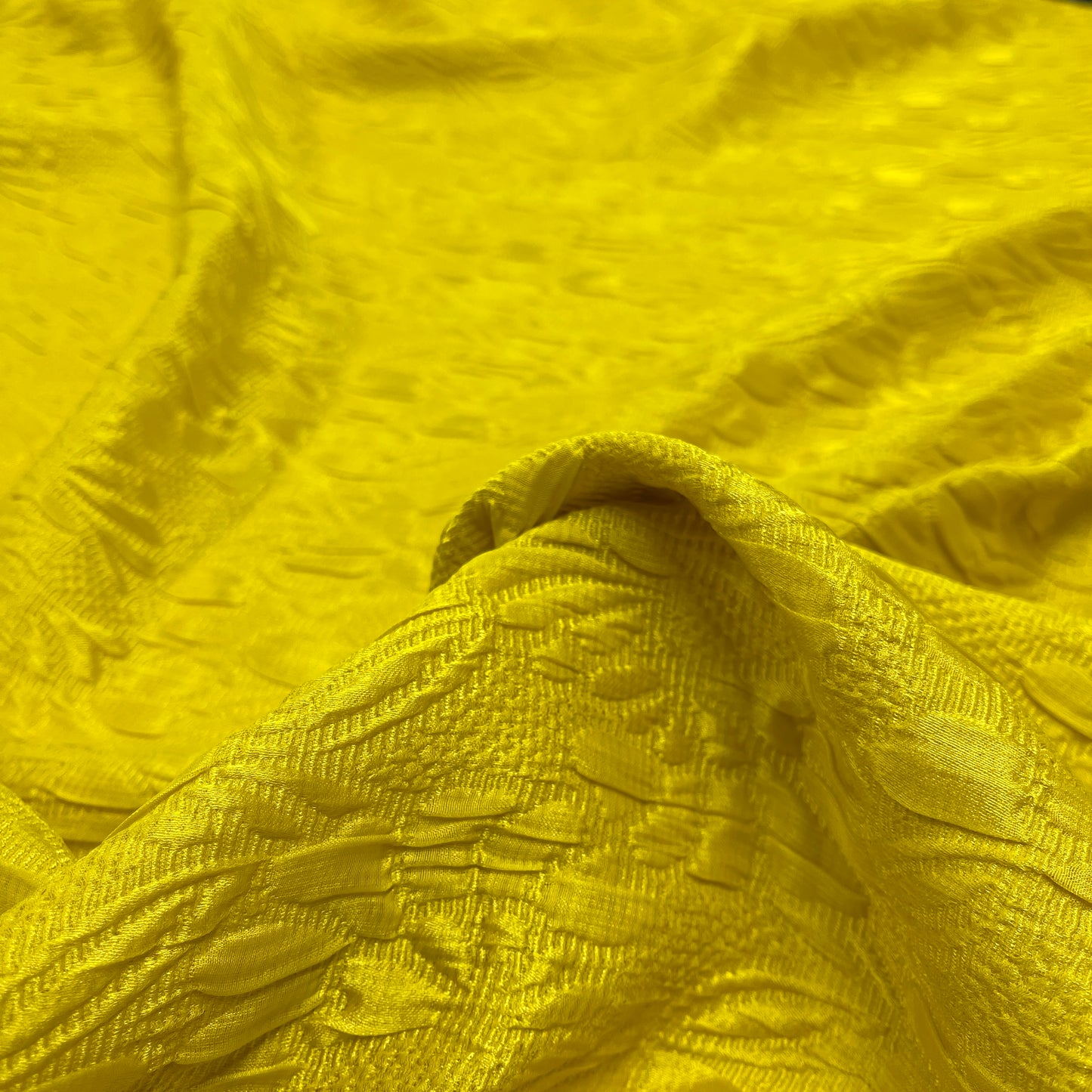 Silk Jacquard – Floral Yellow