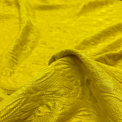 Silk Jacquard – Floral Yellow