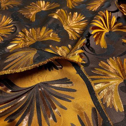 Luminous floral jacquard – Laminated brown
