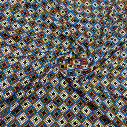 Cotone Rasatello Fantasia Geometrica