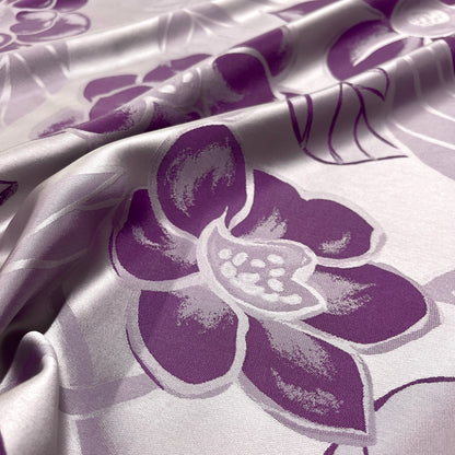 Cady Jacquard Viscosa - Floreale Lilla