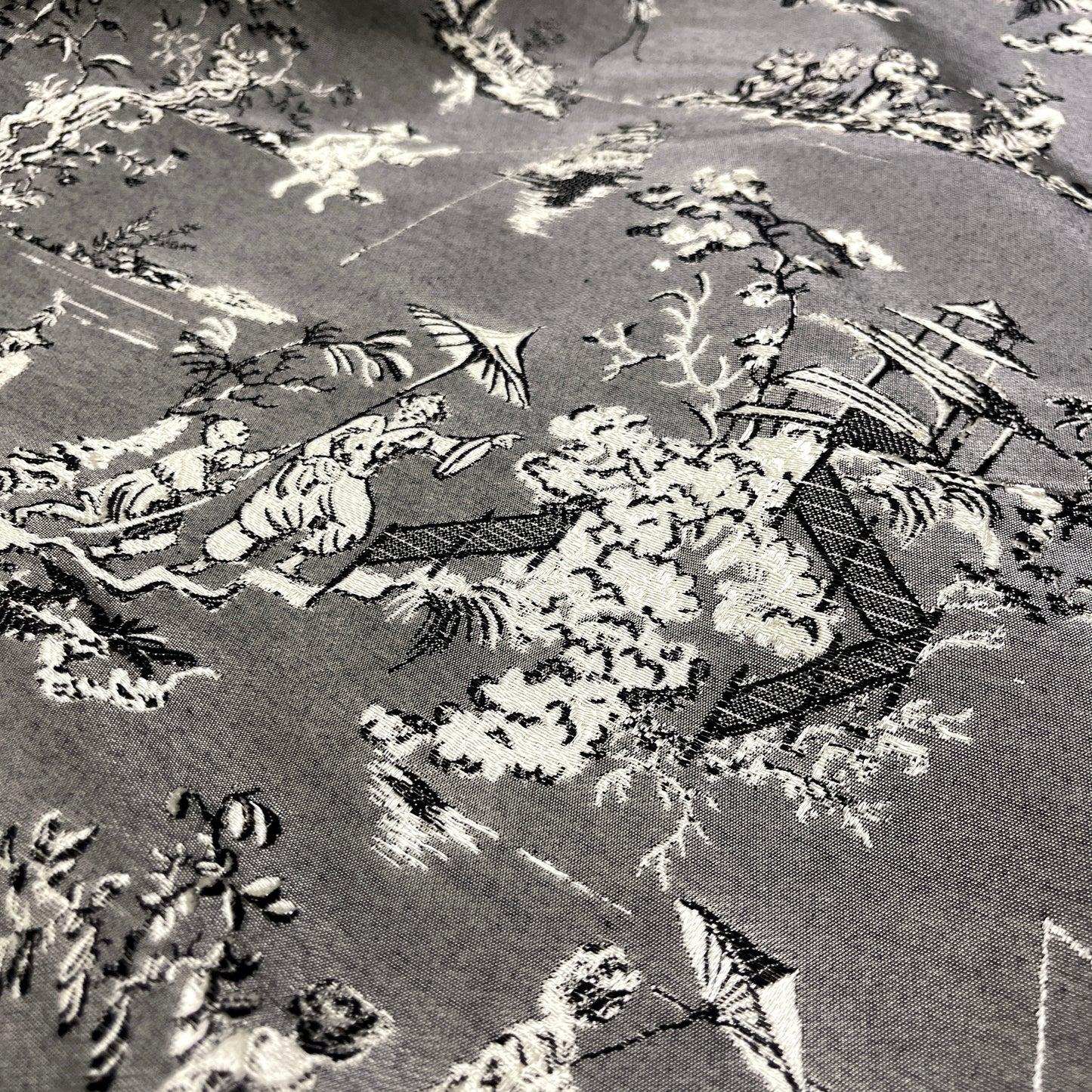 Jacquard Cotone - CD Toile de Jouy Grigio
