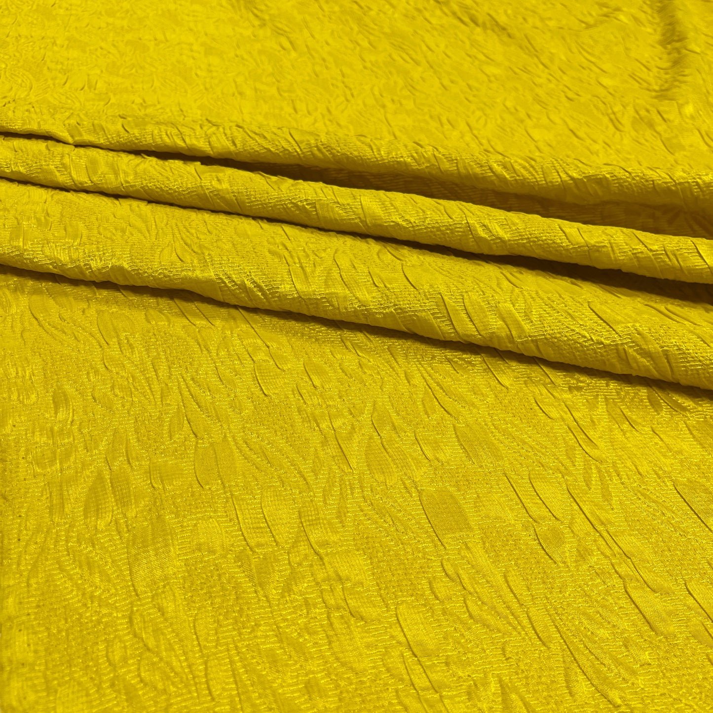 Silk Jacquard – Floral Yellow