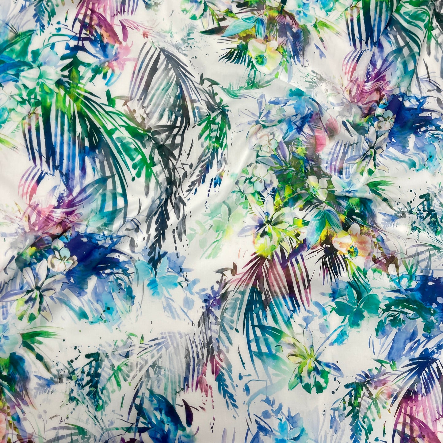 Cotone Fantasia Tropicale Acquerello 2