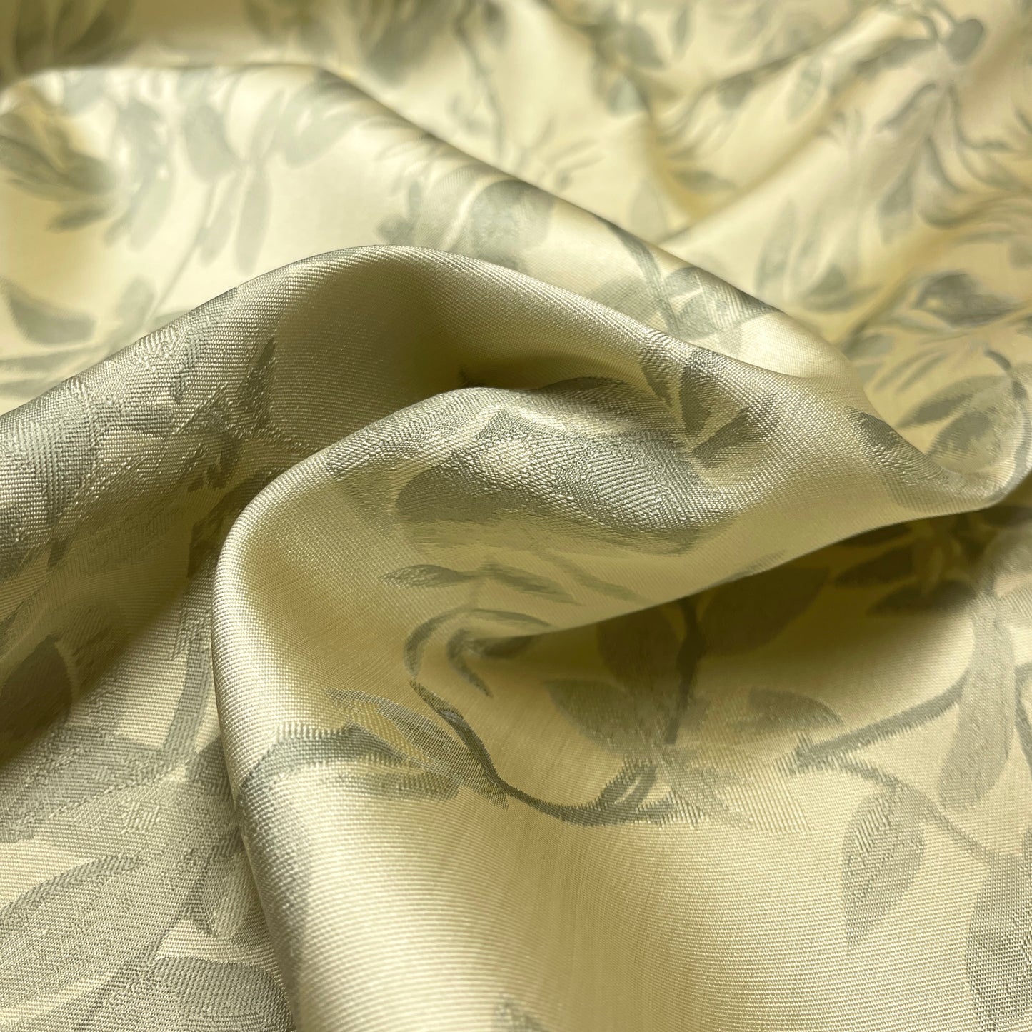 Jacquard floreale satinato – Giallo botanico