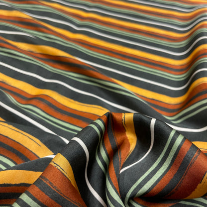 Viscosa Satin Righe Multicolor