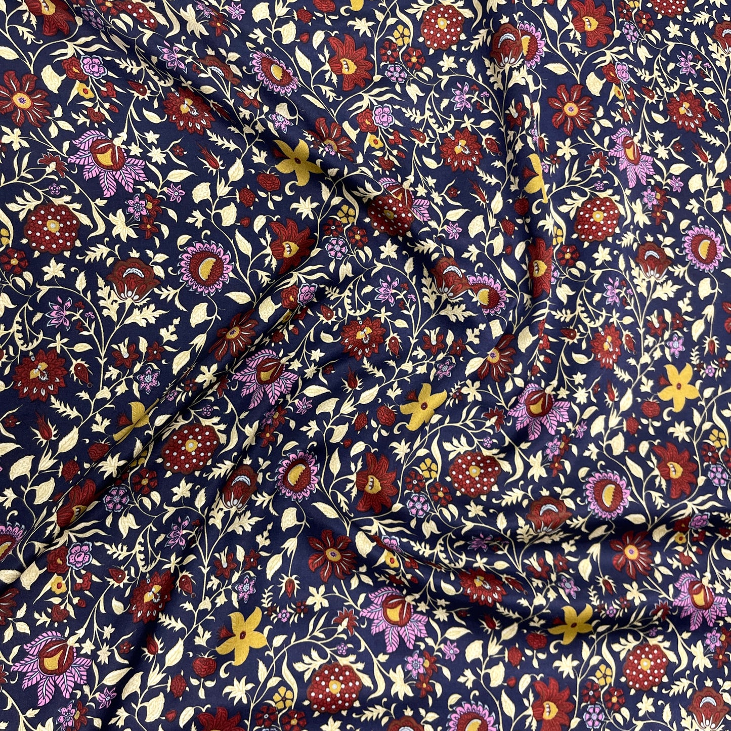 Viscosa Satin Liberty Blu Notte