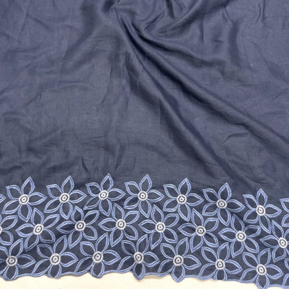 Lino con Bordo Ricamato Floreale