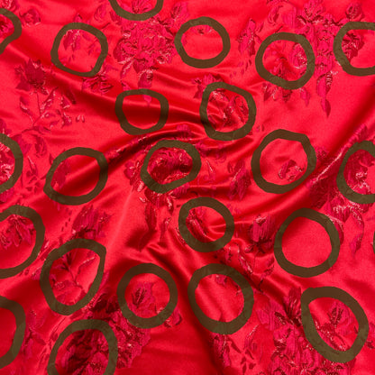 Jacquard Floreale - Rosso Rubino