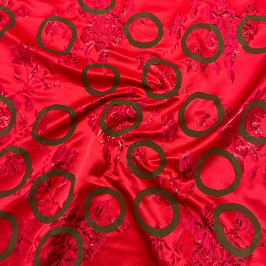 Floral Jacquard - Ruby Red