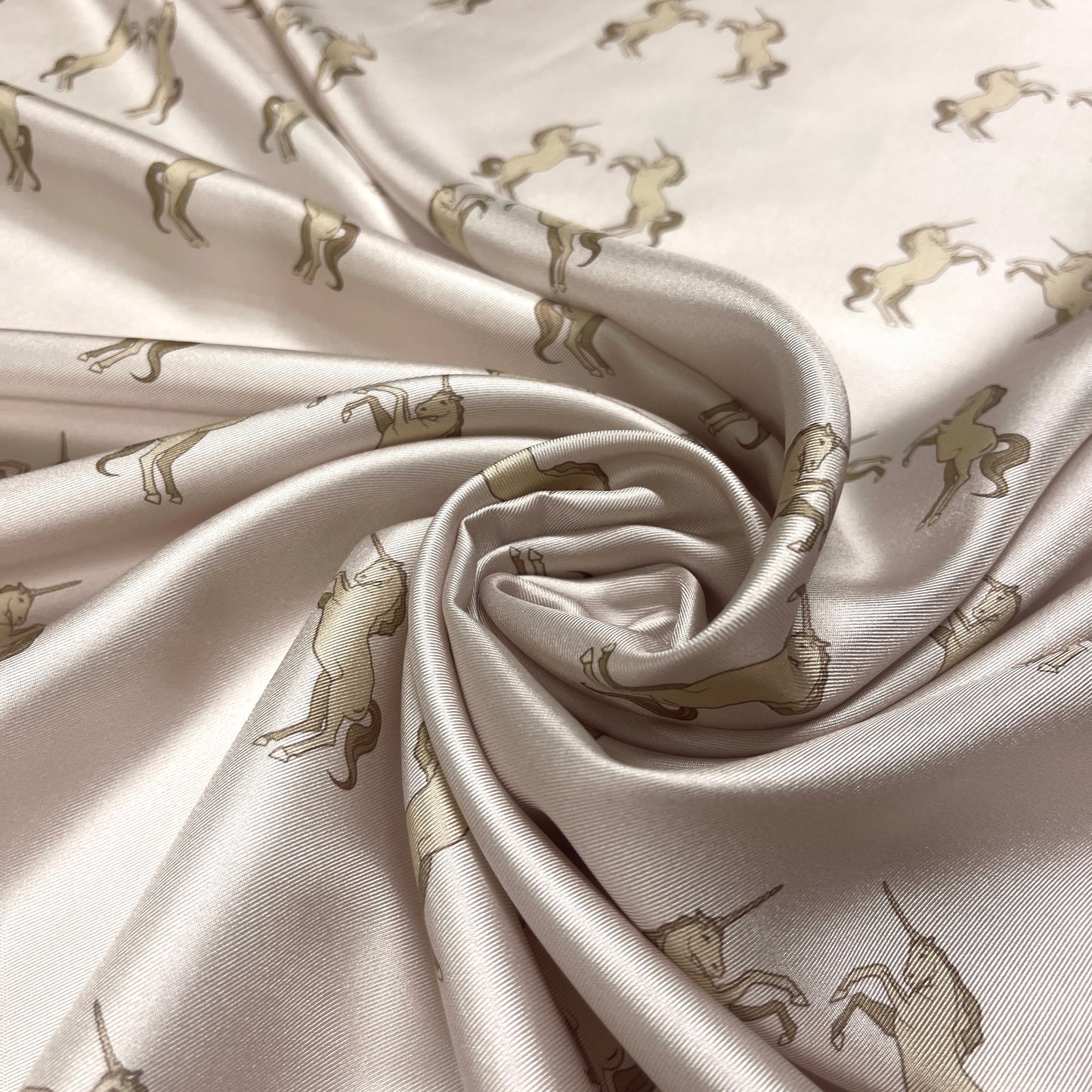 Twill di Seta Unicorni Avorio