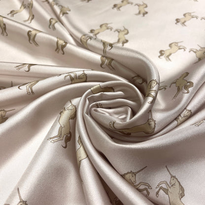 Twill di Seta Unicorni Avorio