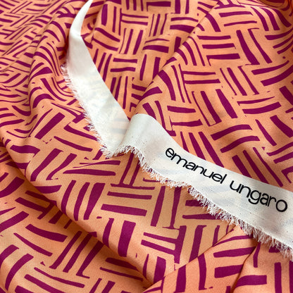Seta Crepe de Chine Ungaro Geometrico – 3,10 × 1,40 m