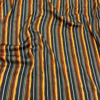 Viscosa Satin Righe Multicolor