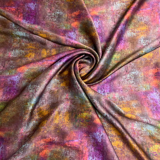 Liberty Abstract Multicolor Silk Satin – 2.50 × 1.40 m