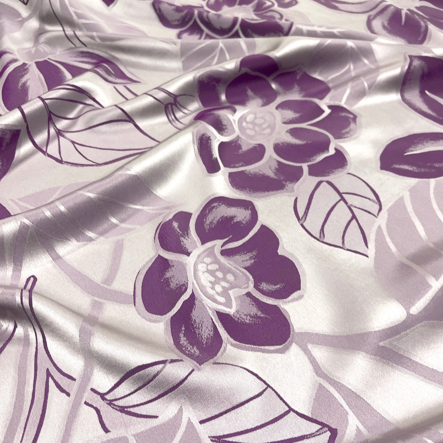 Cady Jacquard Viscosa - Floreale Lilla