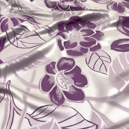Cady Jacquard Viscosa - Floreale Lilla