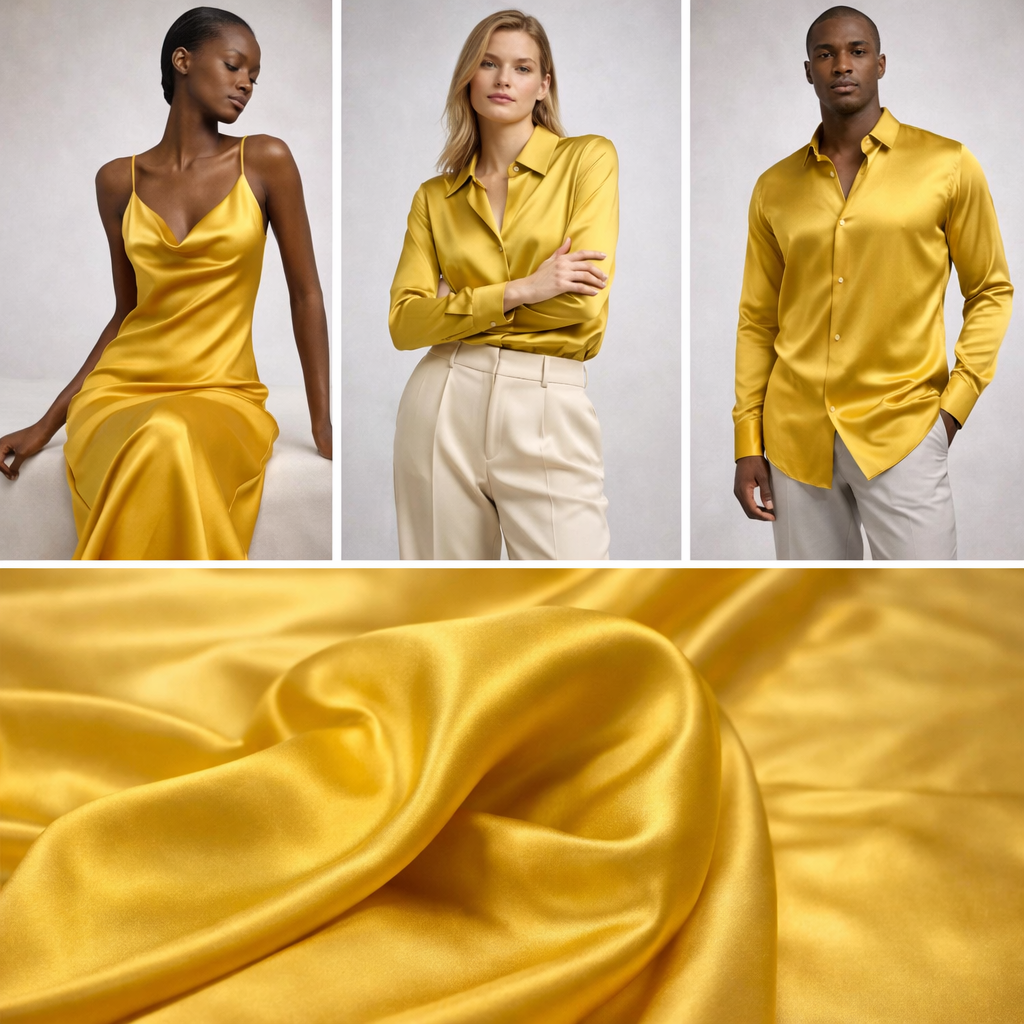Raso di Seta Giallo Sole