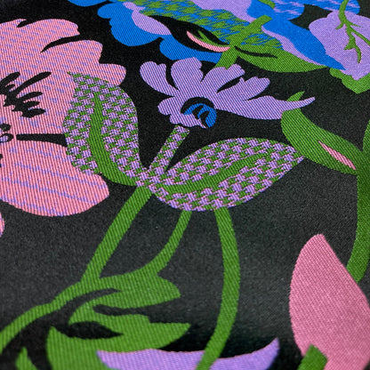 Jacquard floreale multicolore rovescio