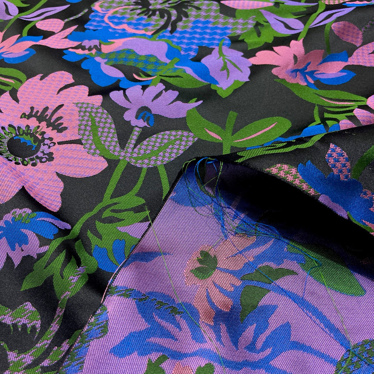 Jacquard floreale multicolore panoramica